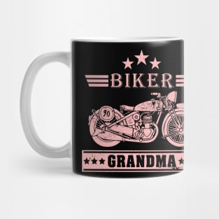 Biker Grandma Pink with Stars Mug